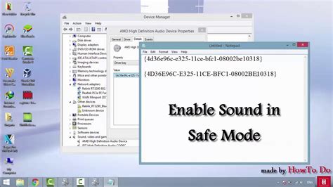 Activate sound in safe mode windows 10